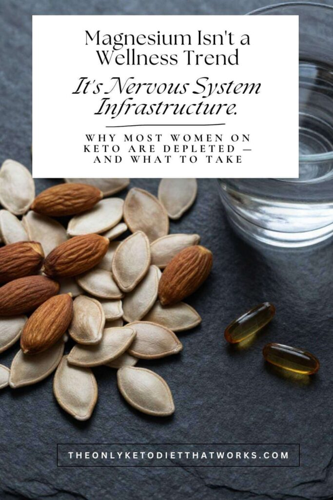 Flat lay of magnesium-rich keto Mediterranean foods