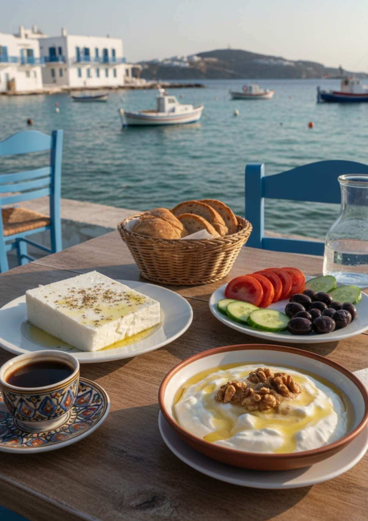 keto mediterranean hybrid — olive oil, wild fish, and fresh vegetables on a Mediterranean table