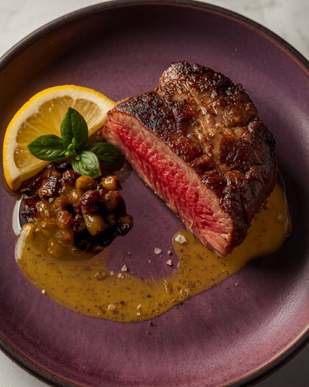 Recipe 7: Tuna Steak with Olive Tapenade — keto Mediterranean air fryer dinner with seared rare tuna and chunky kalamata olive tapenade